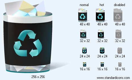 Full Recycle Bin Icon Images