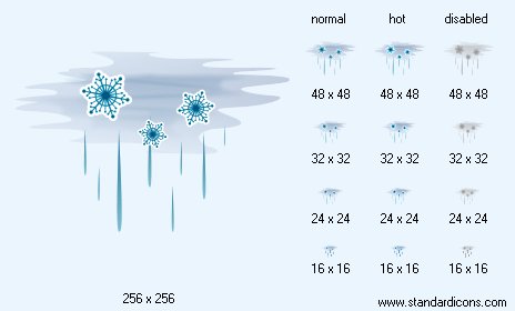 Hail With Fog Icon Images