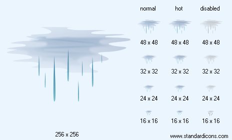 Rain With Fog Icon Images