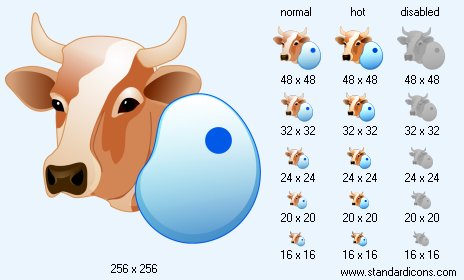 Cow Ovule Icon Images