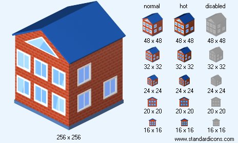 Brick House Icon Images