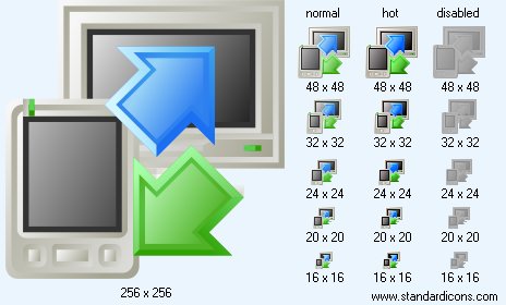 PC-PDA Synchronization Icon Images