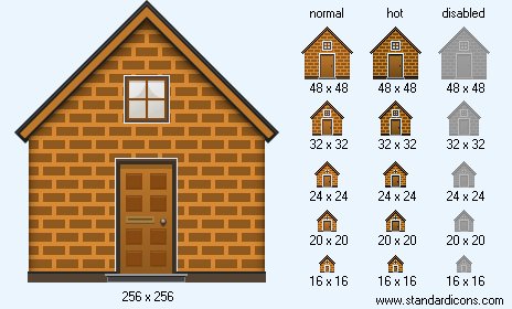 Brick Buildings Icon Images