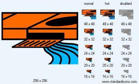 Surface Water Intake Icon Images