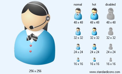 Receptionist Icon Images