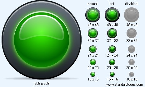 Green LED Icon Images