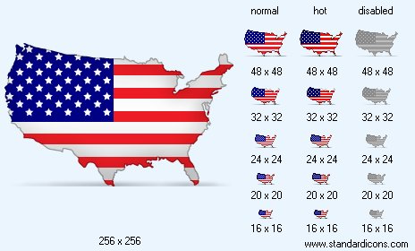 USA Map Icon Images