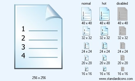 Numbered List Icon Images
