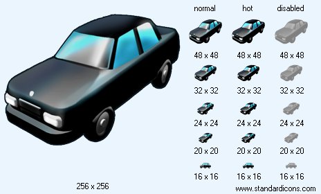 Black Car V1 Icon Images