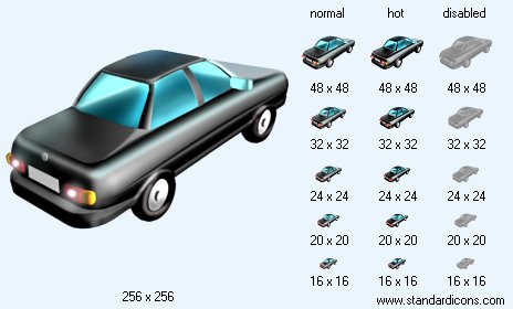 Black Car V3 Icon Images