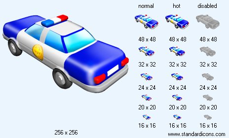 Police Car V4 Icon Images